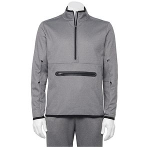 Tek Gear Mens XXL Gray Quarter Zip Performance Pullover Wicking Stretch Jacket